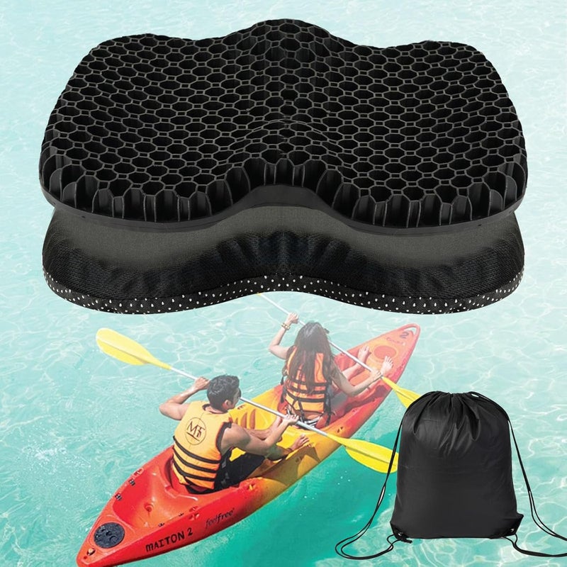 ECcandiedhaws Anti-Slip Kayak Seat Cushion, Thickened Waterproof Boat Kayak Canoe Rowing Dinghy Gel Seat Pad for Sit-in Inflatable Fishing Kayak Canoe Chair Accessories Equipment - Image 1